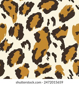 Tiger skin watercolor seamless pattern, Leopard seamless , animal skin.  Design element for sale banners, posters, labels, and gift wrapping paper.