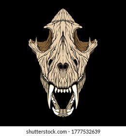 Tiger Skull Vector illustration, Hard Core Skull Vector Art
