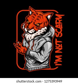 tiger smoke vector illustration