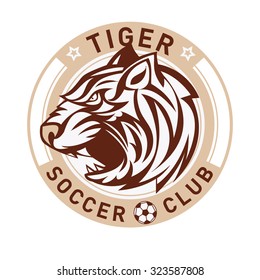 Tiger Soccer club logo badge #2