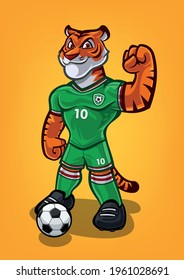 tiger soccer player for soccer mascot