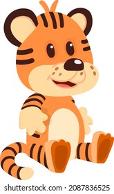 Tiger soft toy. Plush stuffed fluffy animal