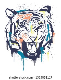 Tiger Splash Graphic Vector