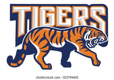 tiger in sport mascot style