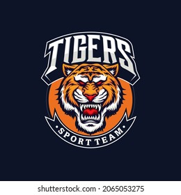 Tiger sports logo illustration Vector