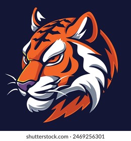 Tiger sports mascot logo vector illustration