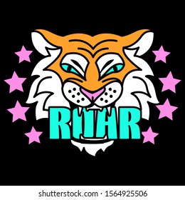 TIGER STARS, SLOGAN PRINT VECTOR