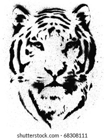 TIger Stencil Vector