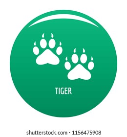 Tiger step icon. Simple illustration of tiger step vector icon for any design green