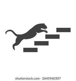 Tiger Step Logo Design Vector Template