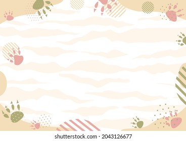 tiger stripe and paw print background