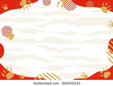 tiger stripe and paw print background