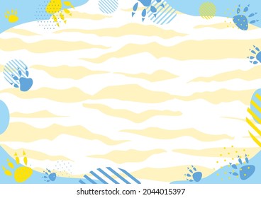 tiger stripe and paw print background