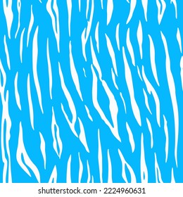 tiger striped seamless pattern. blue animal print. good for fabric, wallpaper, fashion, dress, background.