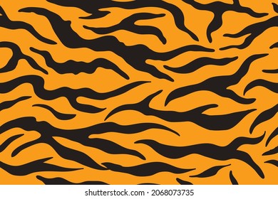 Patrón de tigres, piel animal. Textura de costuras vectoriales