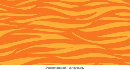 tiger stripes seamless pattern. Tiger Pattern Design. Drawing Safari Texture Print. Abstract Animal Background.