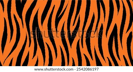 tiger stripes seamless pattern. Tiger Pattern Design. Drawing Safari Texture Print. Abstract Animal Background.