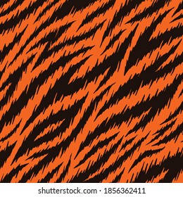 Tiger stripes seamless pattern. Vector illustration background for surface, t shirt design, print, poster, icon, web, graphic designs. 