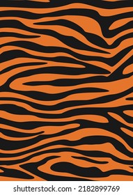 
Tiger stripes seamless print cat skin orange black pattern.