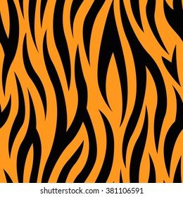 Tiger Stripes Seamless Vector Pattern