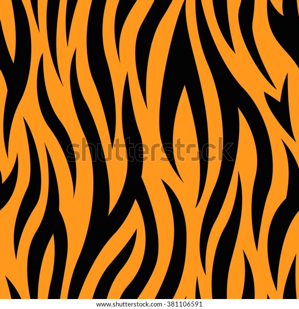 Tiger Stripes Seamless Vector Pattern Stock Vector (Royalty Free) 381106591