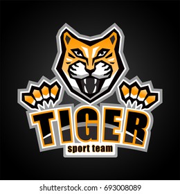 Tiger strong beast championship   sign university label school  ready attack
