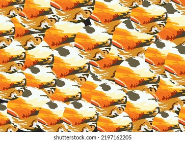 Tiger structure - colored background for prints or textiles. Vibrant striped motifs in orange tonality for fabrics, covers, wallpaper, fashion trends, interior solutions, textures, scrapbooking, etc.