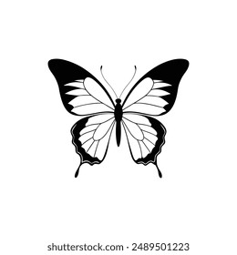 tiger swallowtail silhouette vecto Design EPS