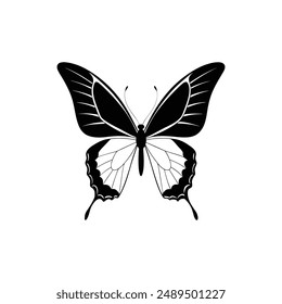 tiger swallowtail silhouette vecto Design EPS