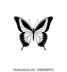 tiger swallowtail silhouette vector design