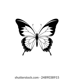 tiger swallowtail silhouette vector design