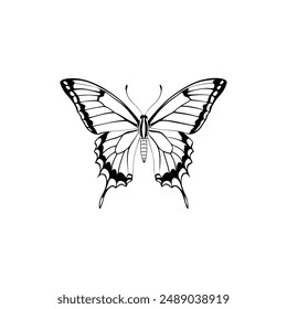 tiger swallowtail silhouette vector design
