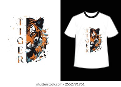 Tiger T-Shirt Design. Vektordesign