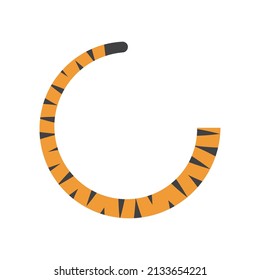 Tiger tail blank space background vector design