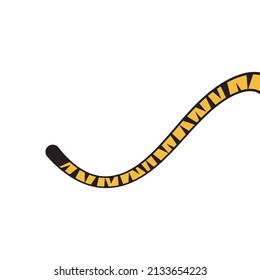 Tiger tail blank space background vector design