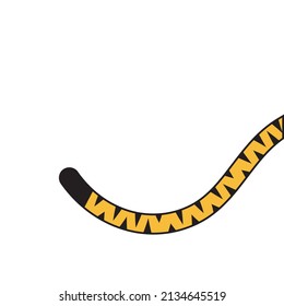 Tiger tail blank space background vector design