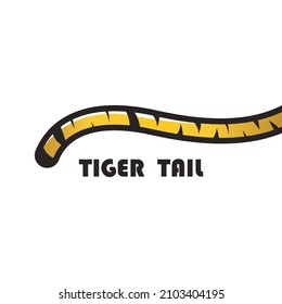 Tiger tail icon vector illustration logo background.