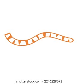 Icono de la cola del tigre ilustración vectorial diseño plano