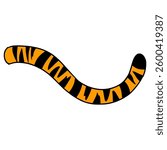 Tiger tail illustration hand drawn isolated vector