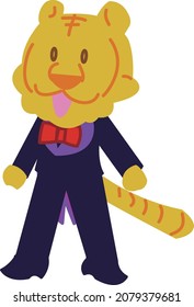 Un tigre en un abrigo