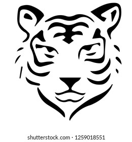 tiger tatoo icon design vector