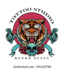 Tigertao Studio Retro-Illustration für Ihre Ware oder Ihr Unternehmen