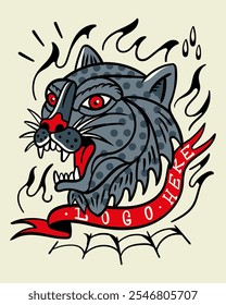 Tatuagens de Tigre. Ideia de desenho. Ilustração animal