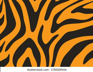 Tiger Texture cartoon vector art and illustration