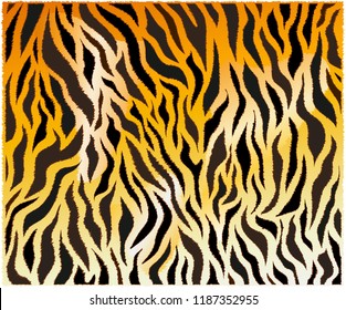 Tiger texture pattern design. Vector illustration background