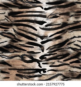 Tiger texture pattern design vector. Stylised Tiger Skin Background for Fabric, Print, Fashion, Wallpaper. Vector illustration.