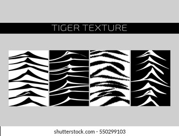 Tiger texture. Set. Modern style