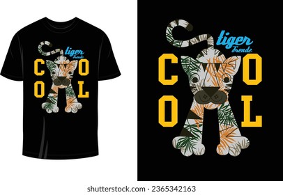 Tiger Trand Cool Print Ready T-Shirt Design For Kids, Baby, Boy, Girls