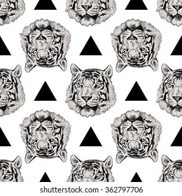 Tiger triangle pattern. Vector illustration