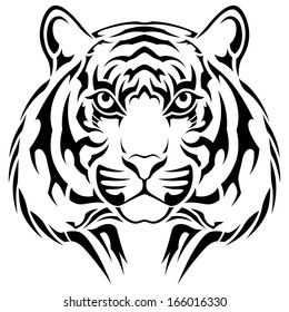 Tiger, tribal tattoo